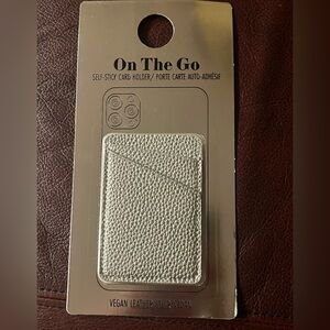 Old Navy Metallic Gray Self-Stick Card Holder NWT NEW